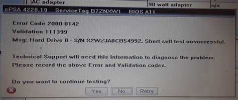 hard drive test error code 7|status code for failed read test.